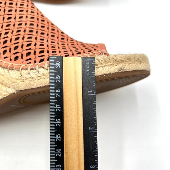Vince Camuto Womens Coral Salmon Perf Leather Wedges Espadrilles Sandals Shoes - Picture 13 of 13